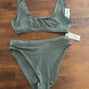 Soft Stretch High Waist High Leg Tank Bikini